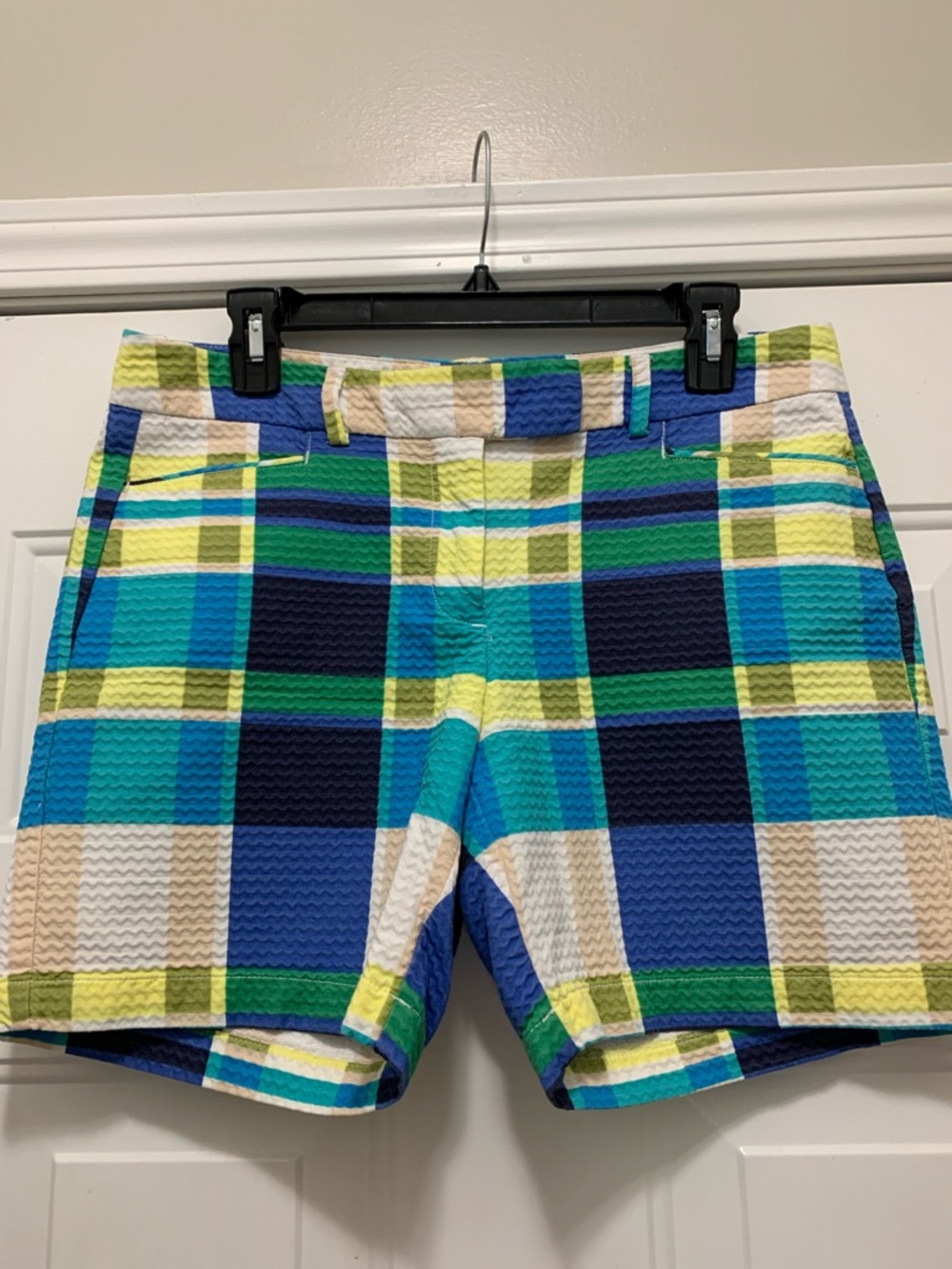 3/$15 Tommy Hilfiger 100% Cotton Multicolor Plaid Shorts - Blue, Green, Yellow